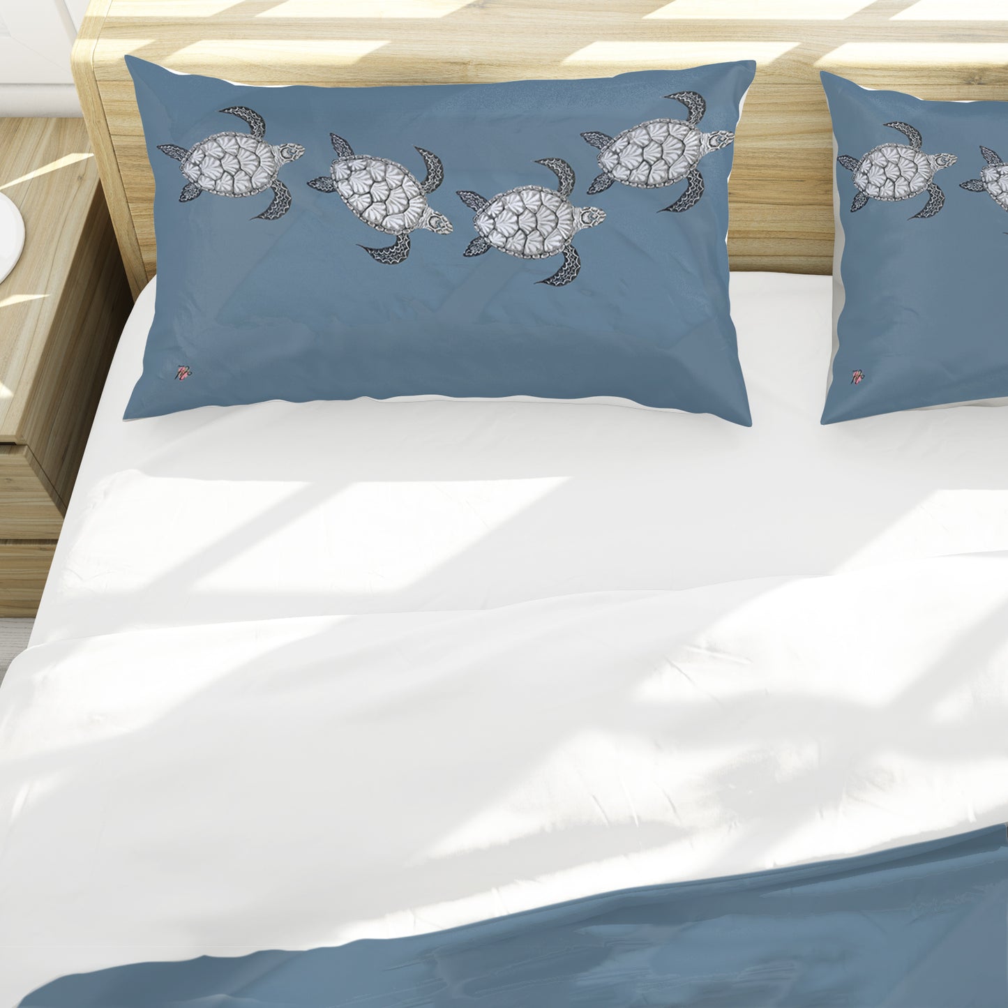 Turtle View On Chartreuse Duvet Cover Set by Fifo