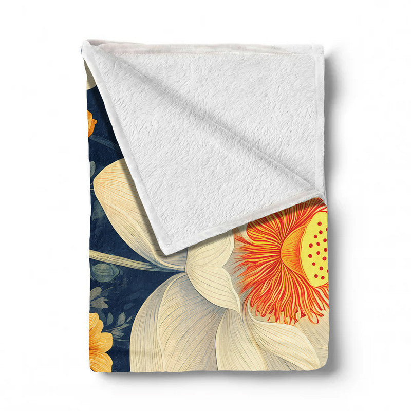Twilight Bloom Light Weight Fleece Blanket by Wikus Schalkwyk