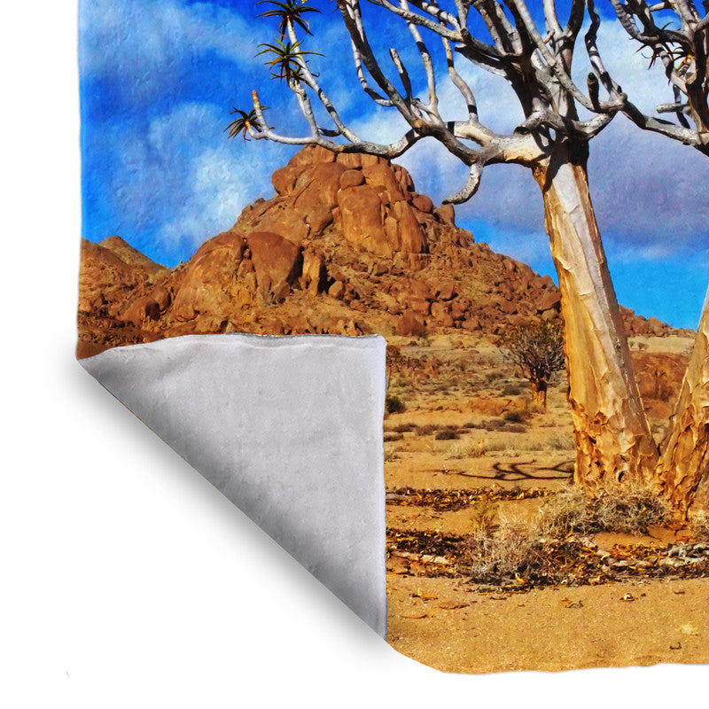 Twin Trees Light Weigt Fleece Blanket By Anette Heymans