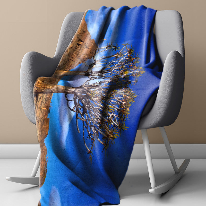 Twin Trees Light Weight Fleece Blanket By Annette Heymans