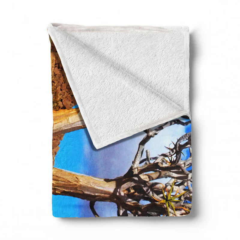 Twin Trees Light Weigt Fleece Blanket By Anette Heymans