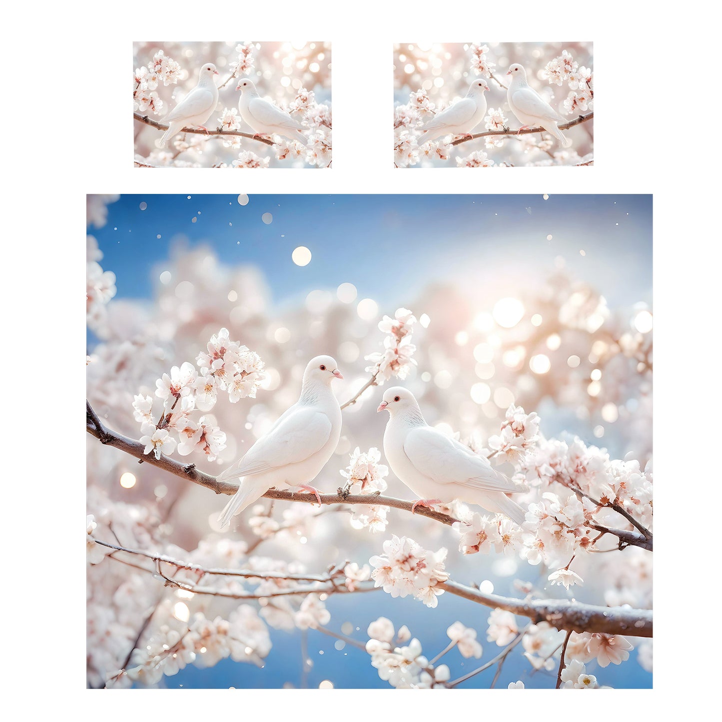 Two Souls in Flight Duvet Cover Set