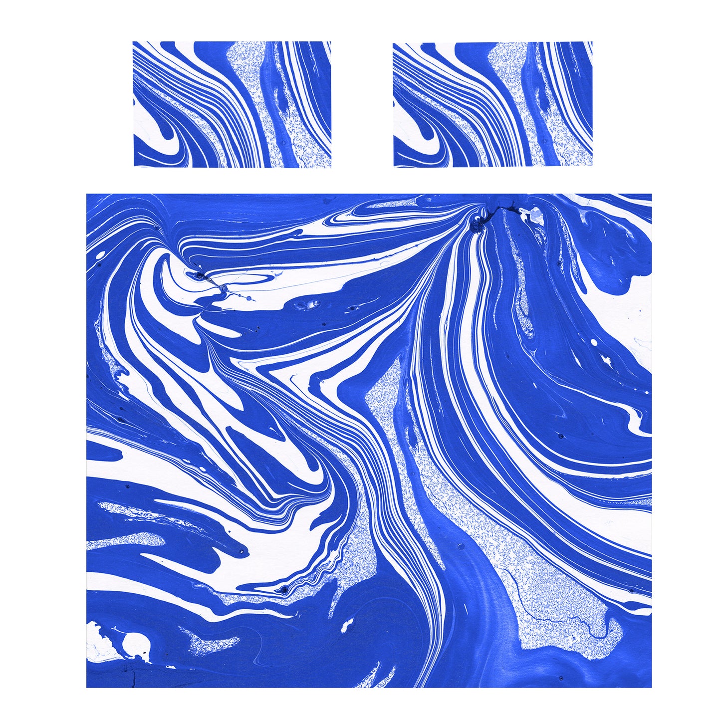 Ultramarine Currents Duvet Cover Set