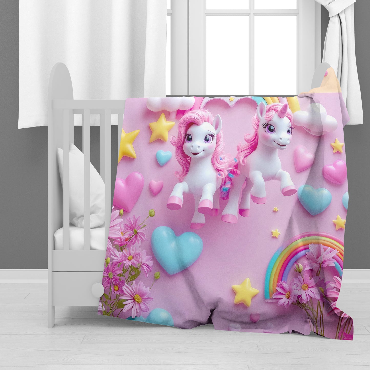 Unicorn Dreams Minky Blanket