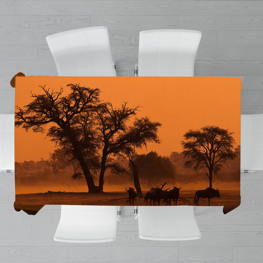 Sunset in the Kgalagadi By Fanie Heymans Rectangle Tablecloth