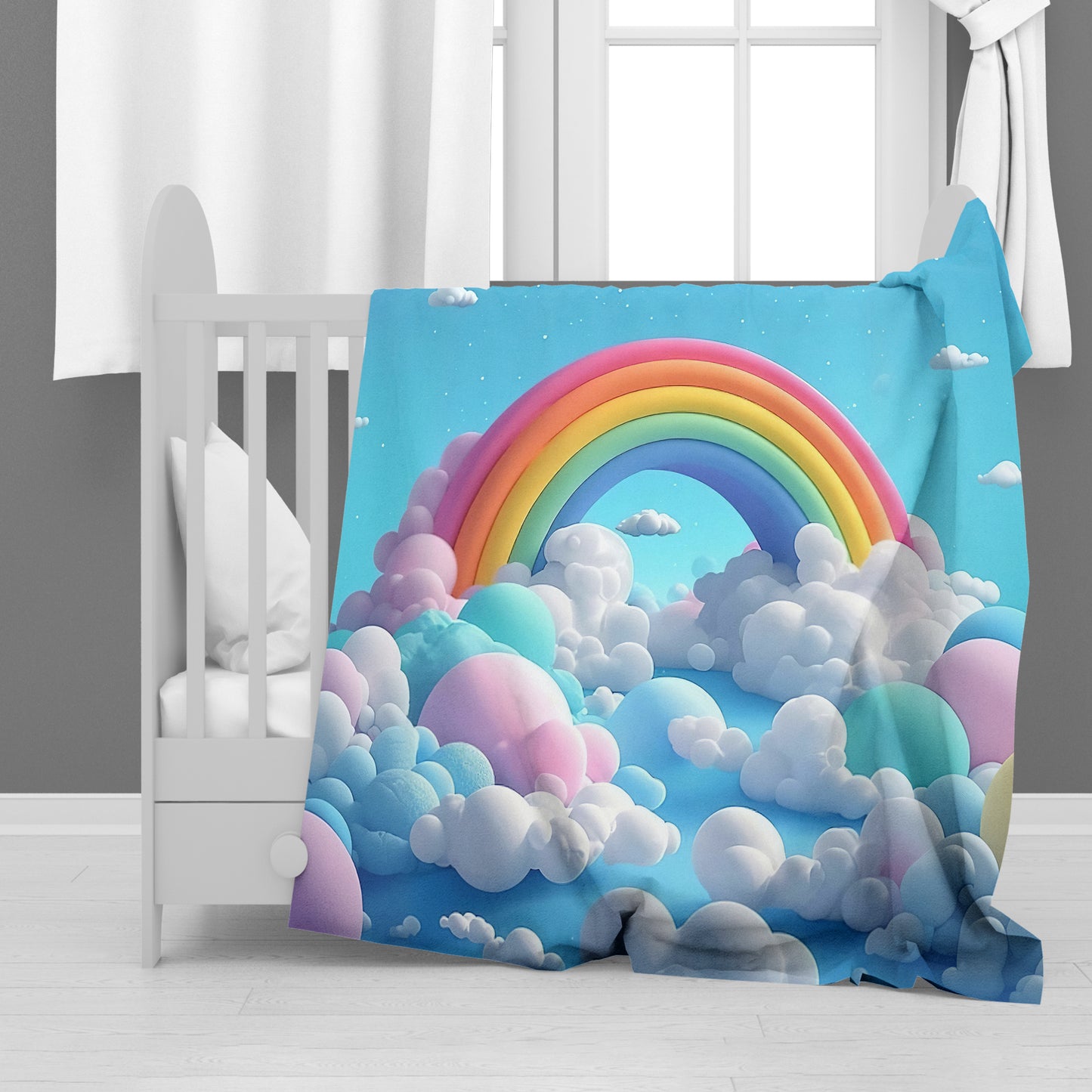 Up In The Clouds Minky Blanket
