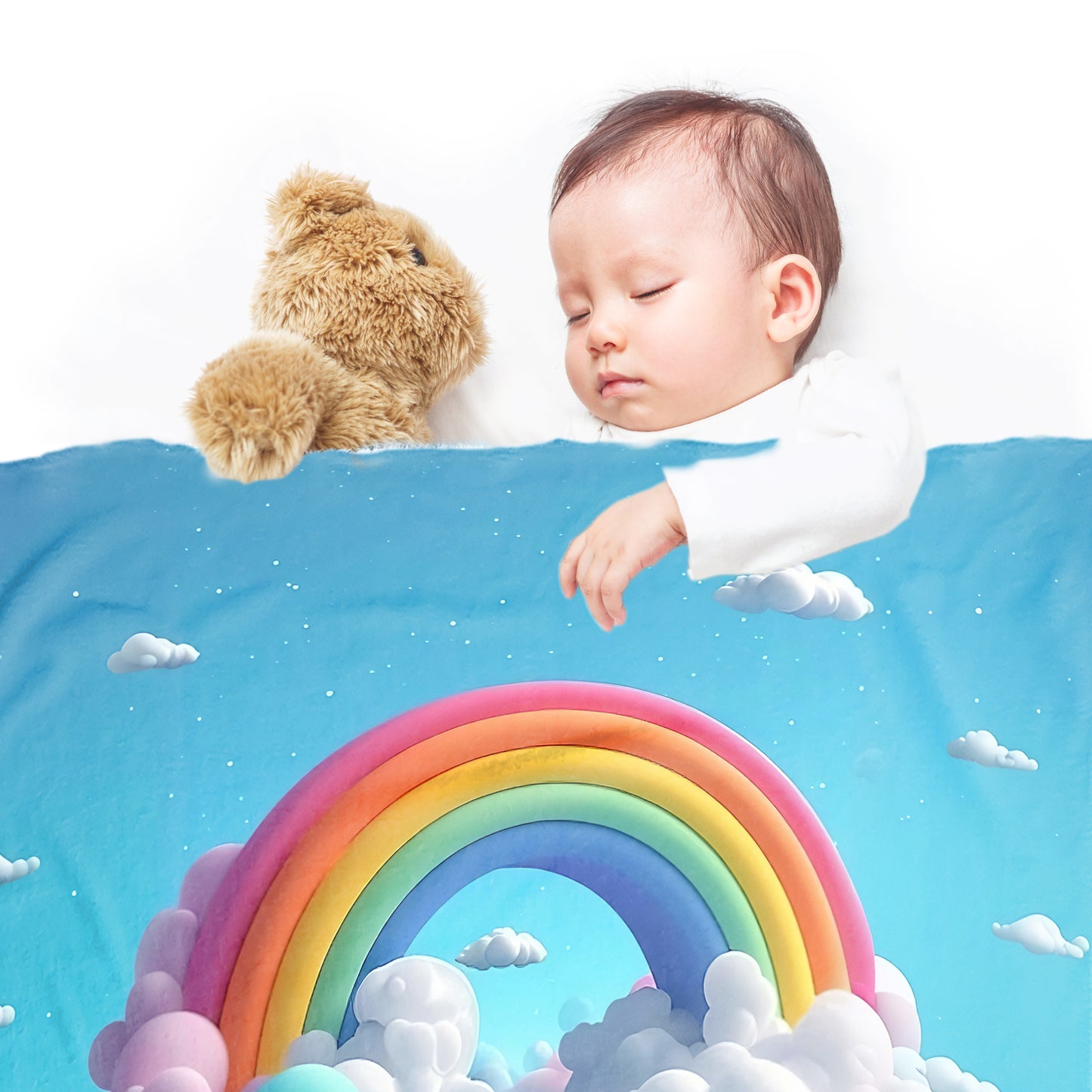 Up In The Clouds Minky Blanket
