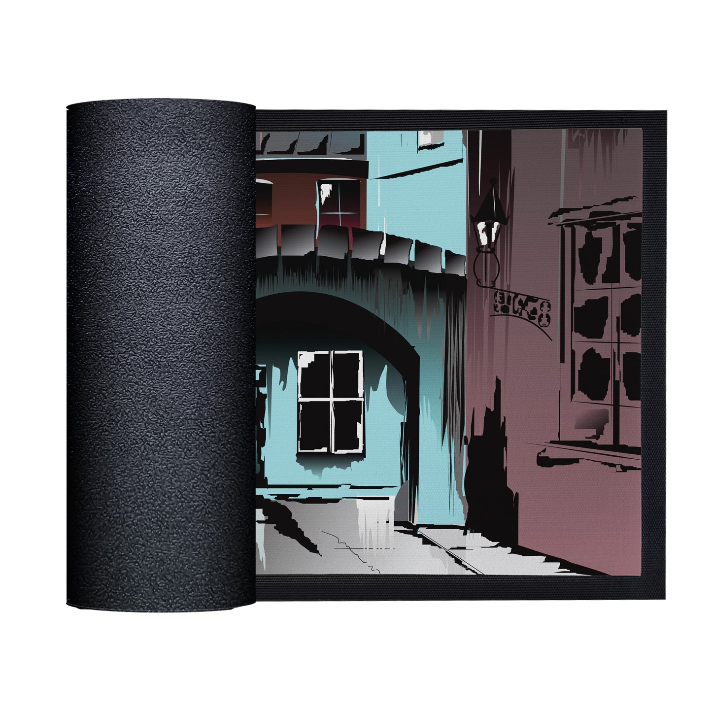 Vector Painted Houses Door Mat