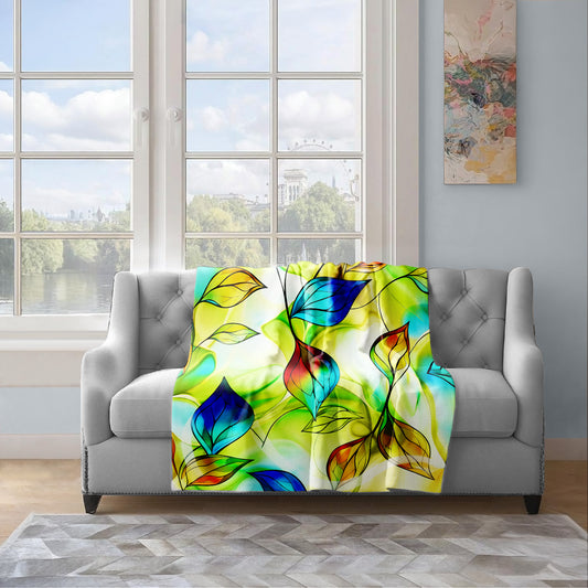 Veins of the Forest Light Weight Fleece Blanket