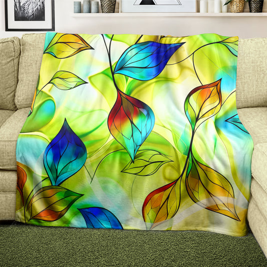 Veins of the Forest Light Weight Fleece Blanket