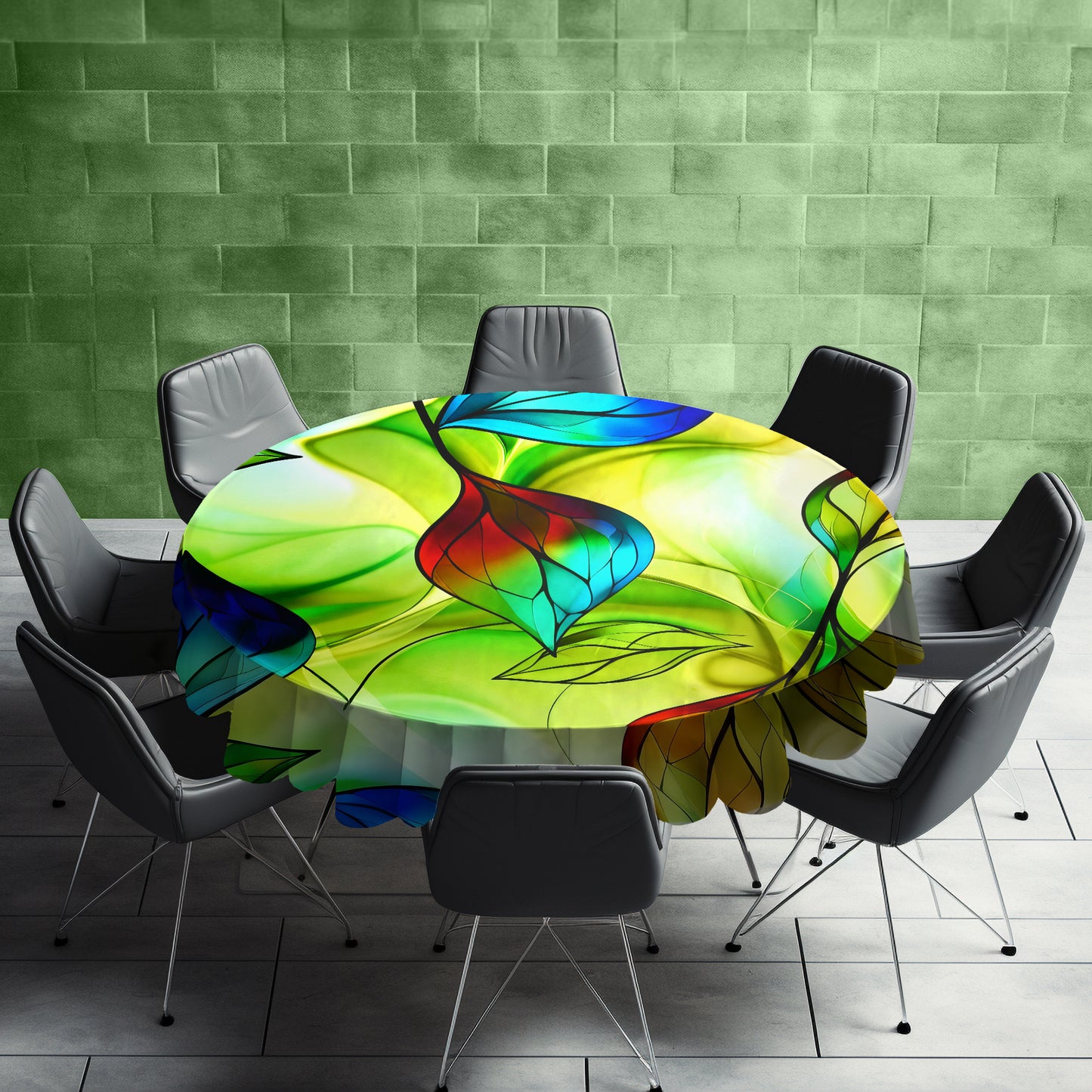 Veins of the Forest Round Tablecloth