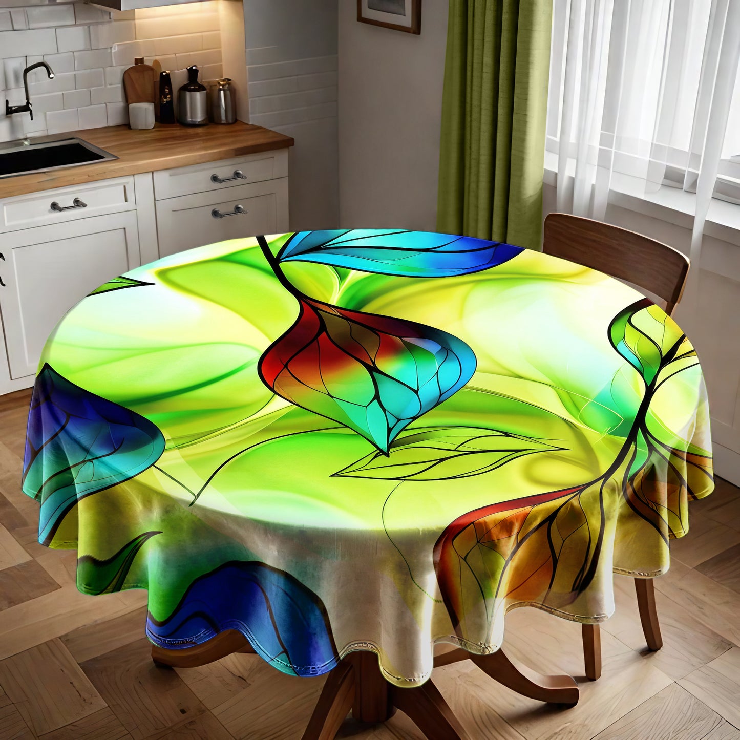 Veins of the Forest Round Tablecloth