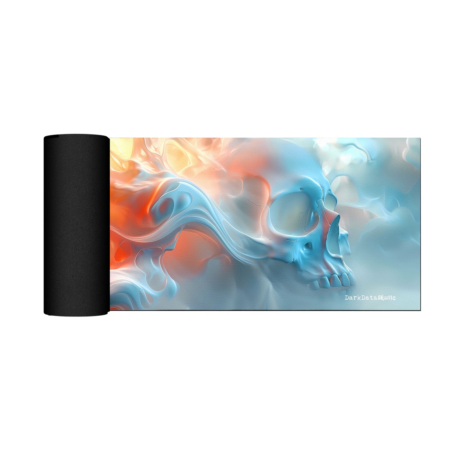 Velvet Sunset Skull by Wikus Schalkwyk Large Desk Pad