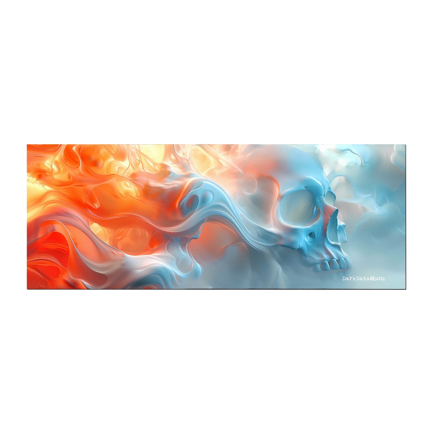 Velvet Sunset Skull by Wikus Schalkwyk Large Desk Pad