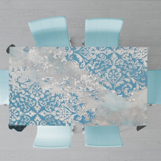 Victorian Blue Rectangle Tablecloth