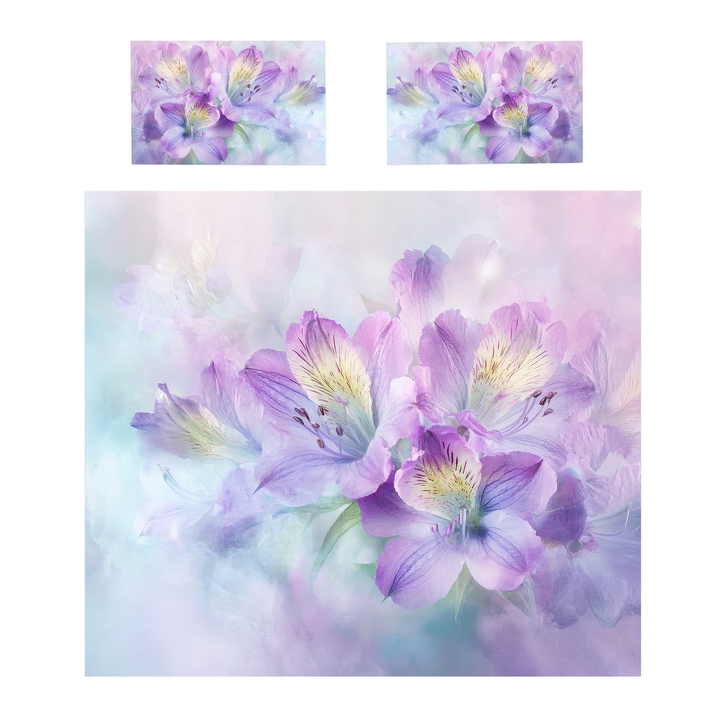 Victorian Purple Petals Duvet Cover Set