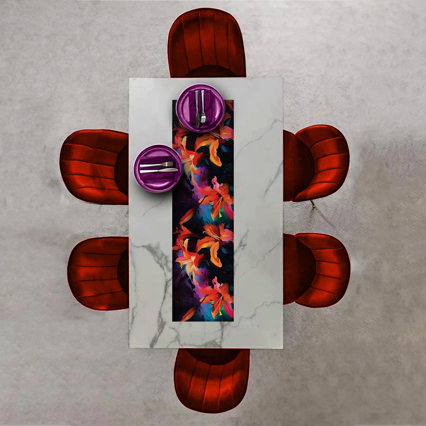 Victory Lilies 160cm Table Runner