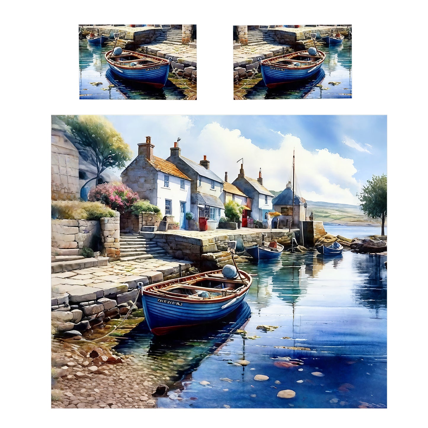 Village by the Sea Duvet Cover Set