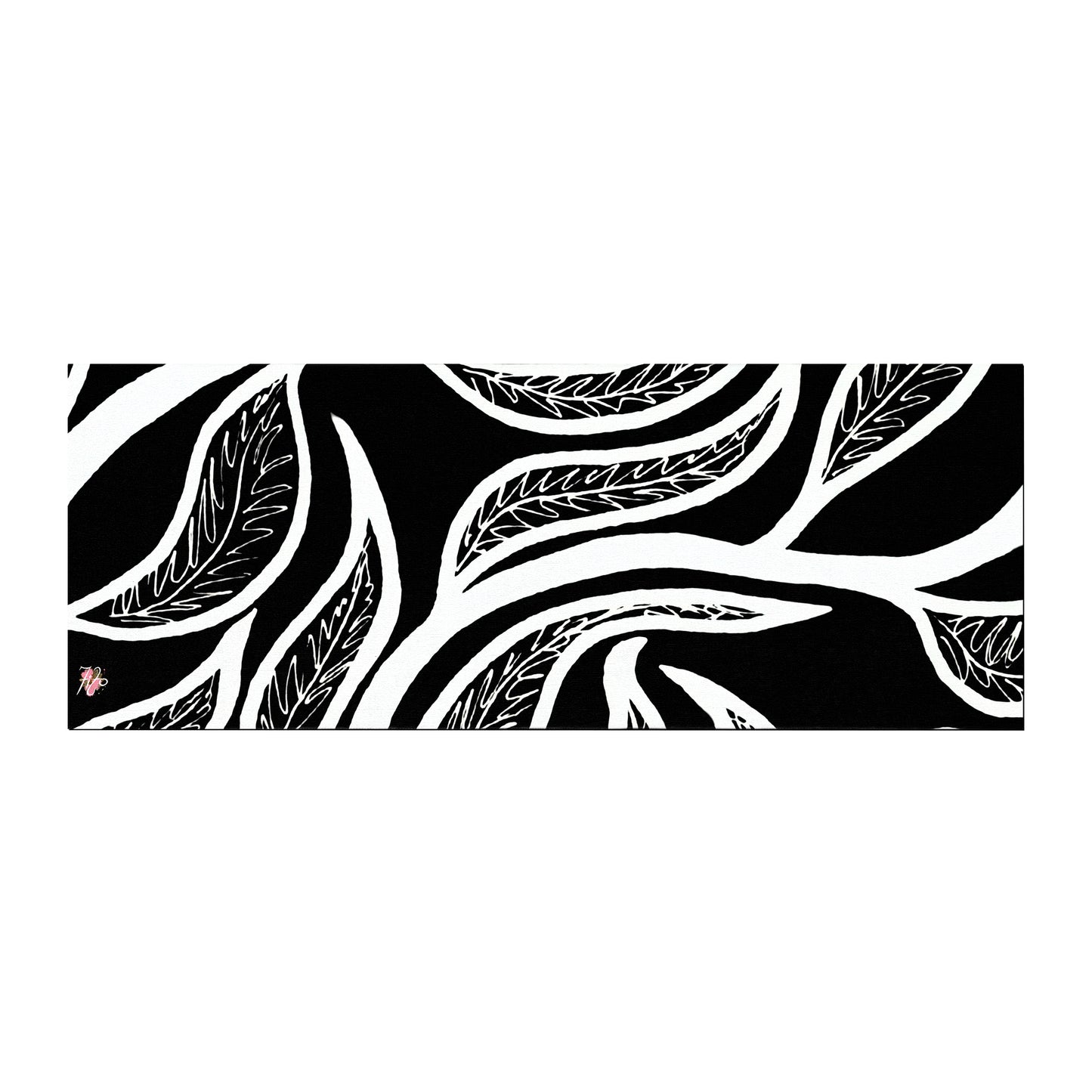 Vines on Black Large Desk Pad by Fifo