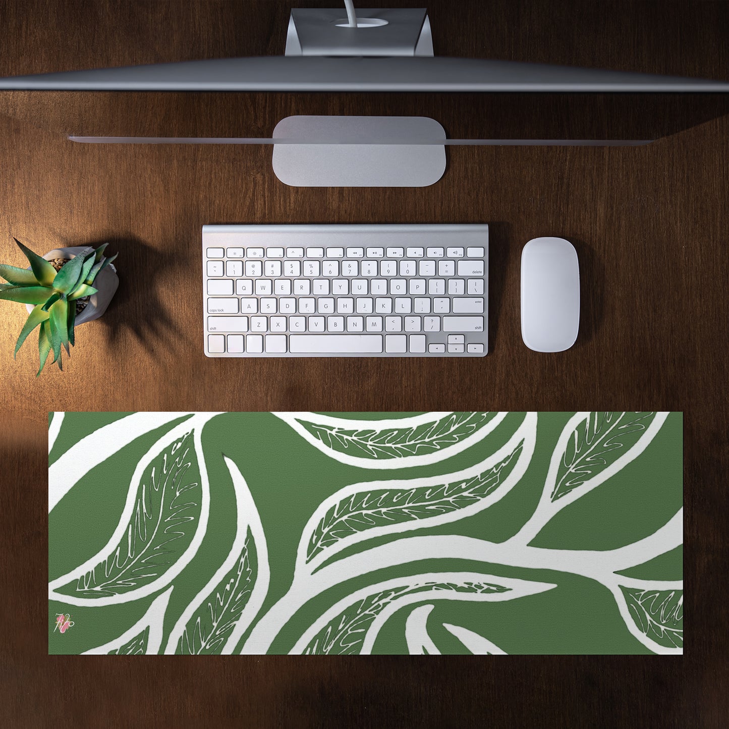 Vines on Olive Large Desk Pad by Fifo