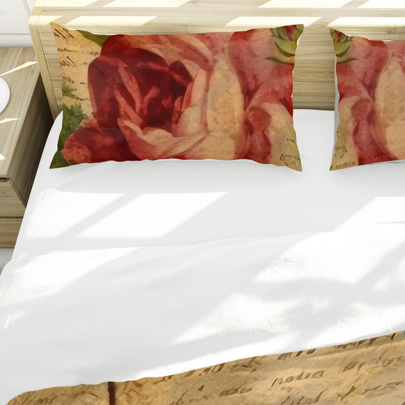 Vintage Antique Floral Duvet Cover Set