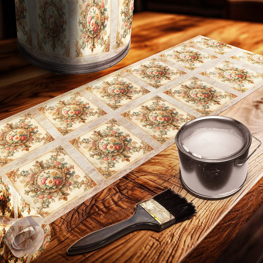 Vintage Brooches Drum Decoupage