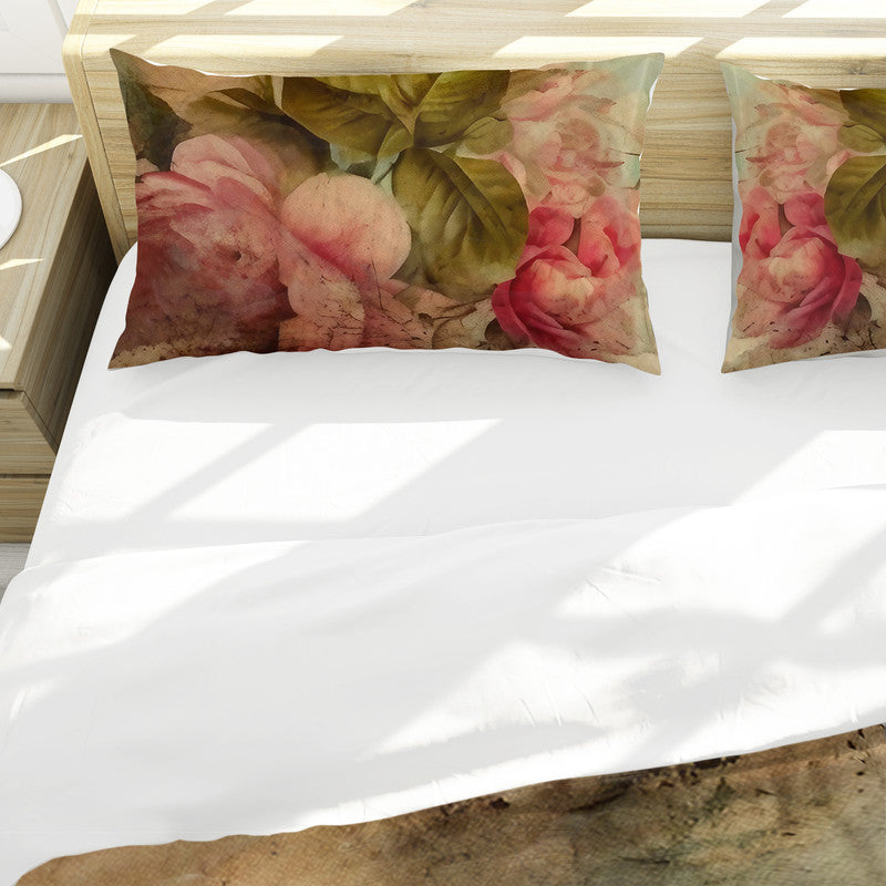 Vintage Floral Canvas of Time Duvet Cover Set