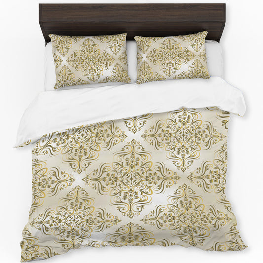 Vintage Gold Duvet Cover Set