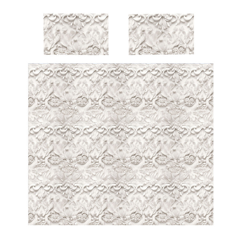 Vintage Off White Blossoms Duvet Cover Set