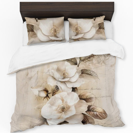 Vintage Petal Veil Duvet Cover Set