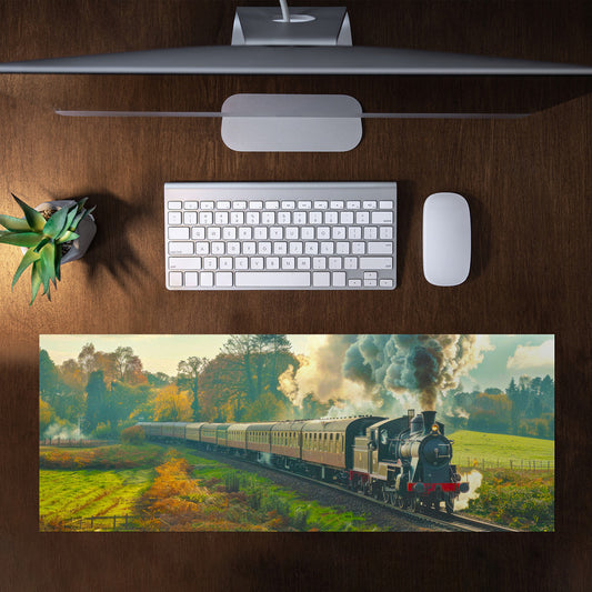 Vintage Train Farmland Large Desk Pad