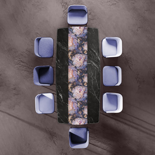 Vintage White Rose Table Runner