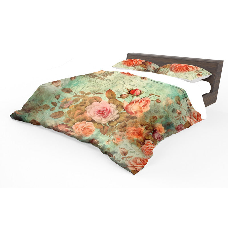 Vintage Wildflower Whimsy Duvet Cover Set