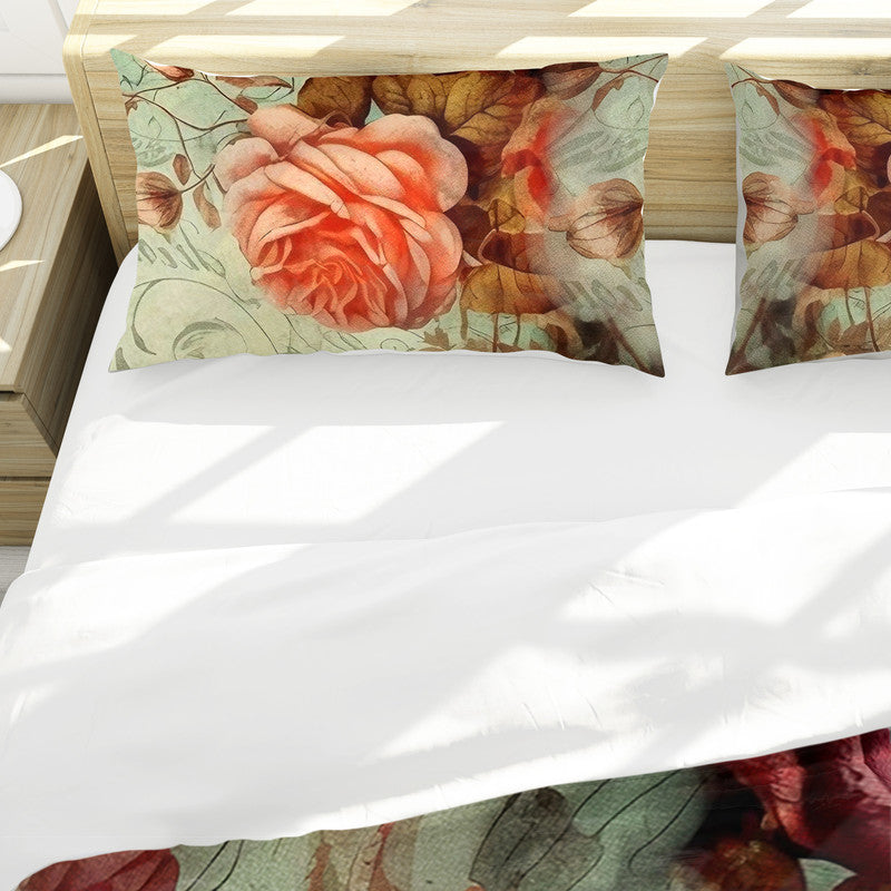 Vintage Wildflower Whimsy Duvet Cover Set