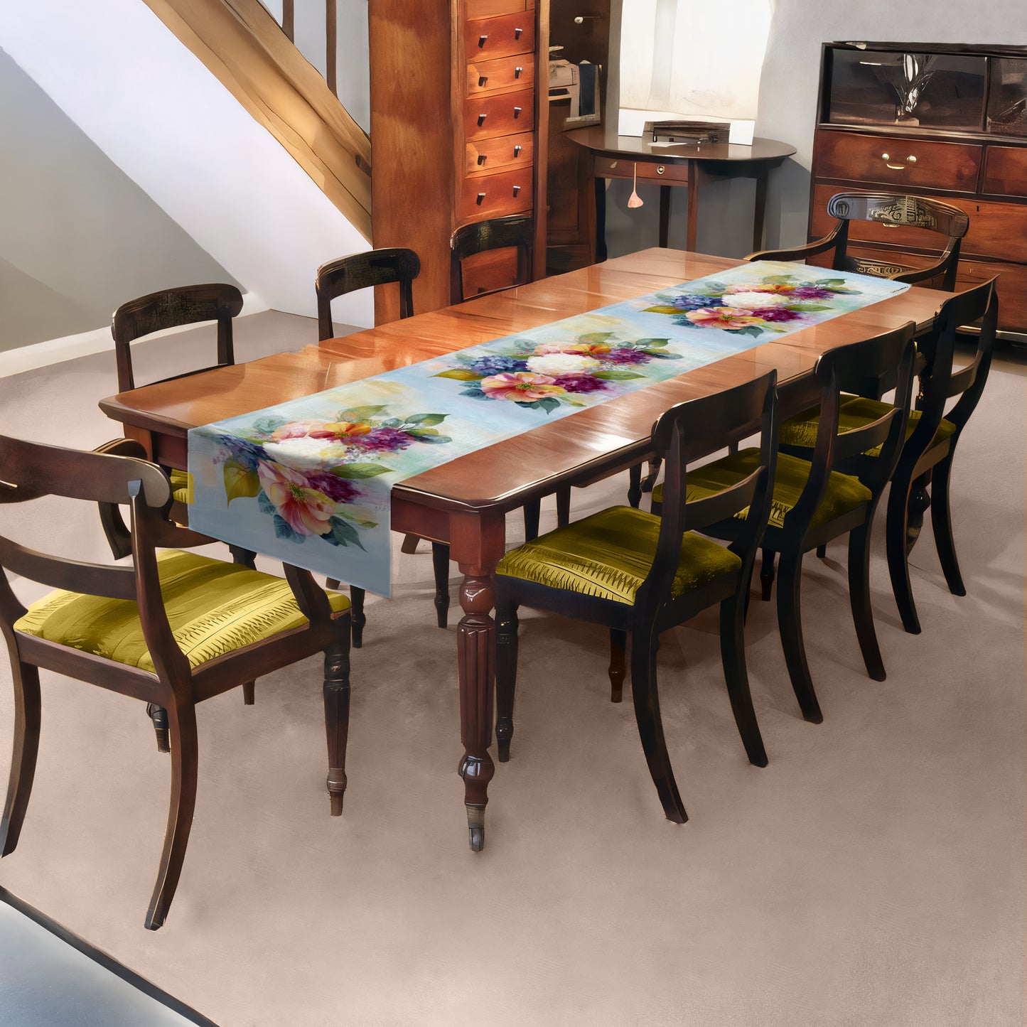 Vintage Bloom Table Runner by Wikus Schalkwyk