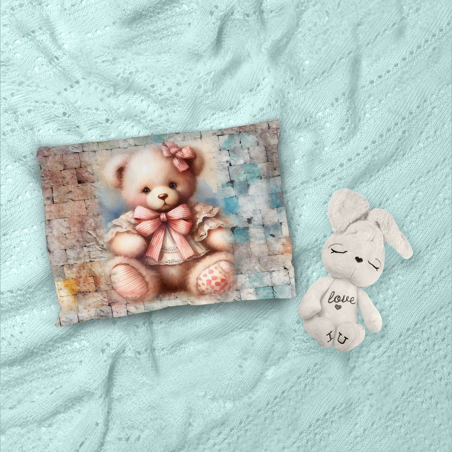 Vintage Teddybear Cot Duvet Set