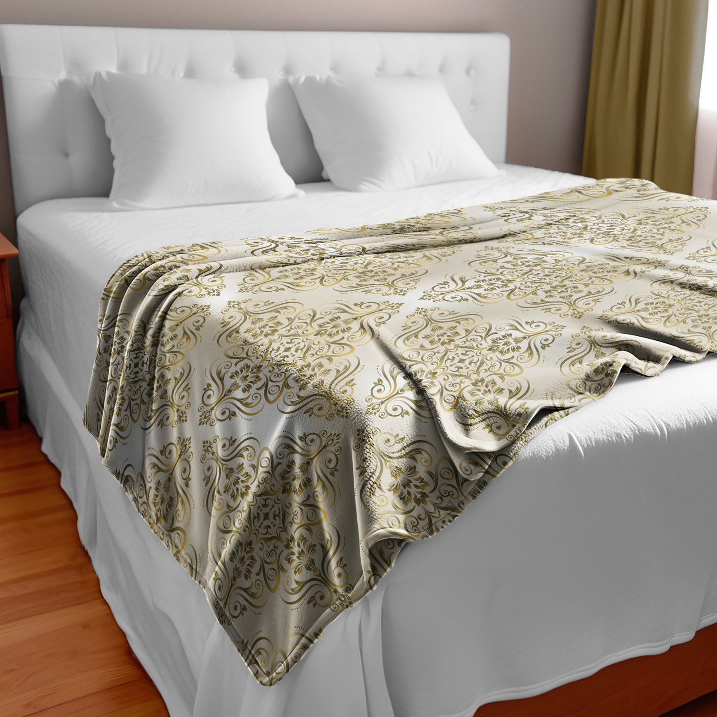 Vintage Gold Light Bed Throw