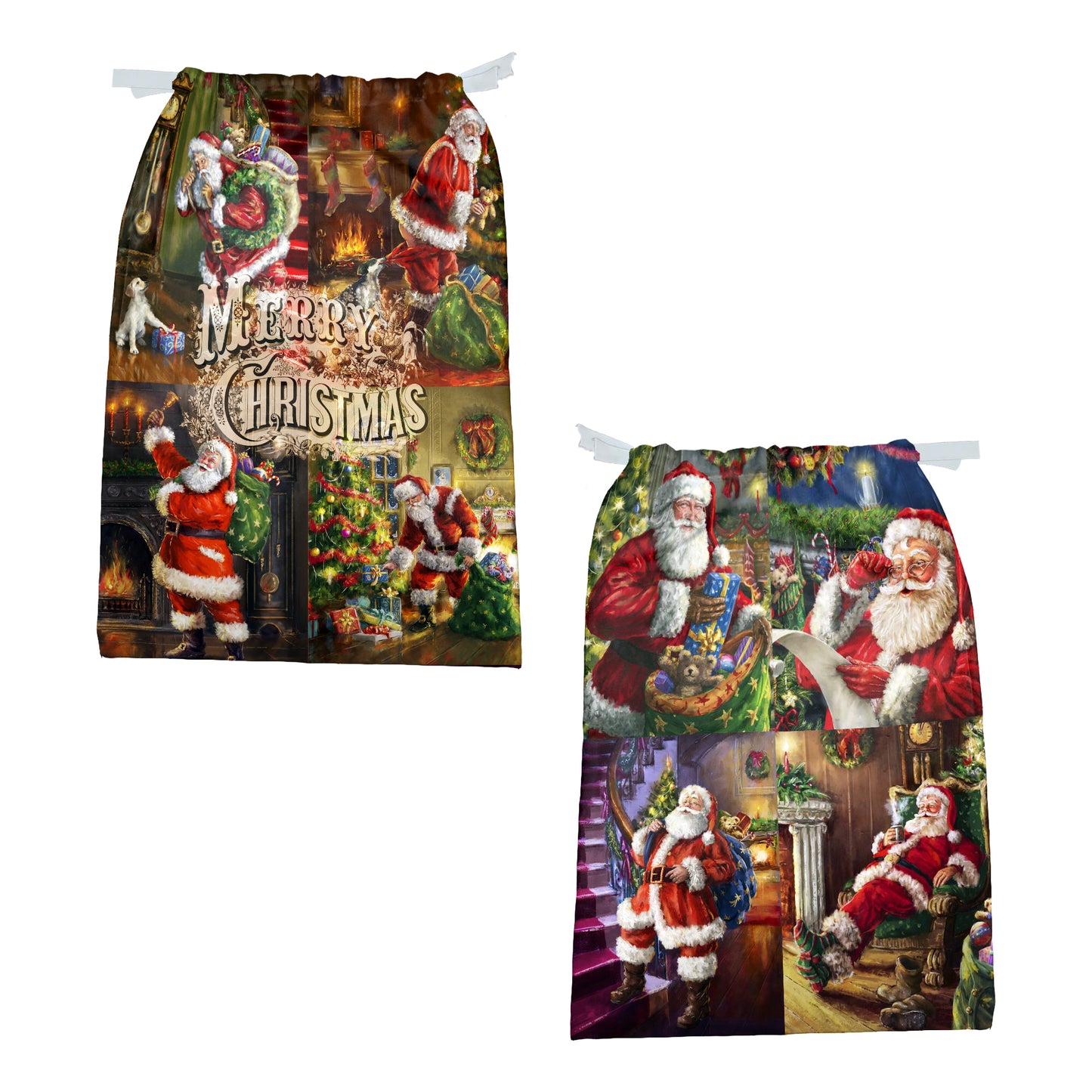 Vintage Santa Christmas Gift Sack