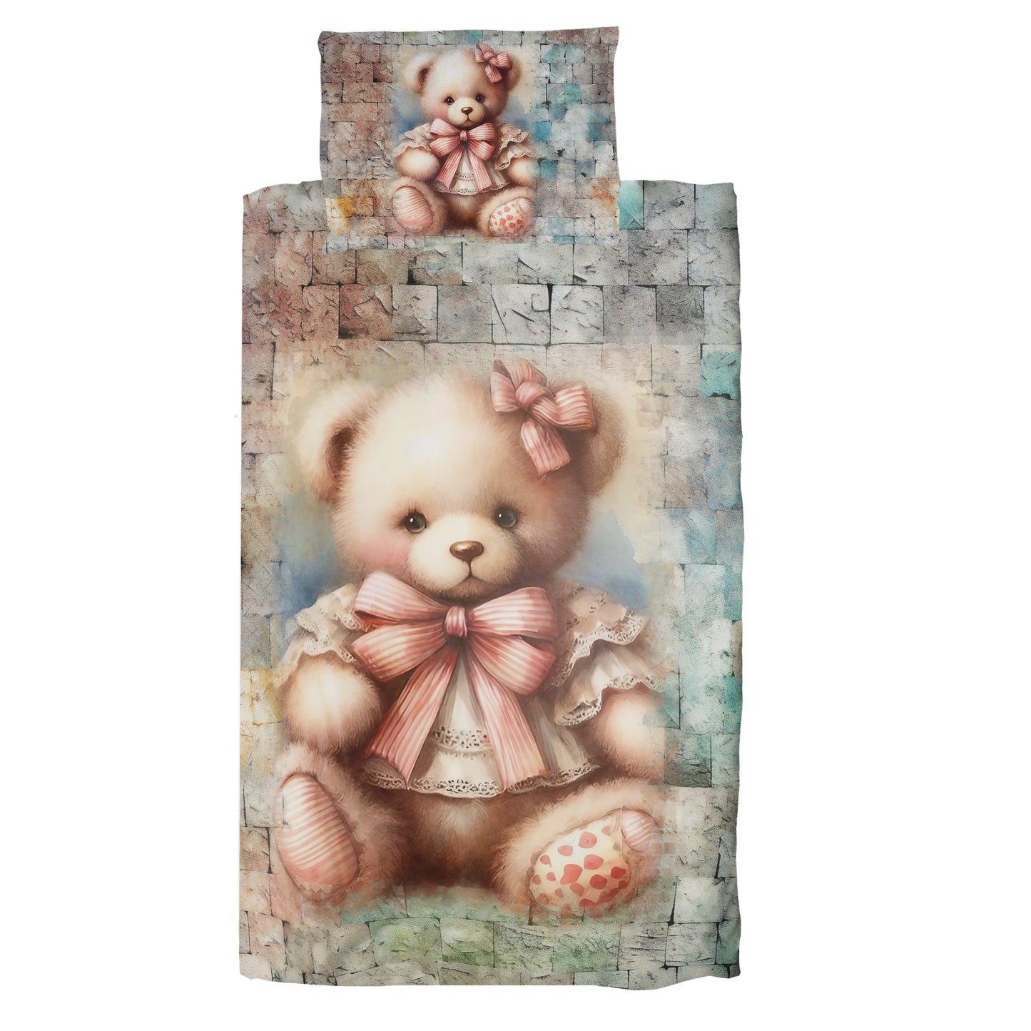 Vintage Teddybear Cot Duvet Set
