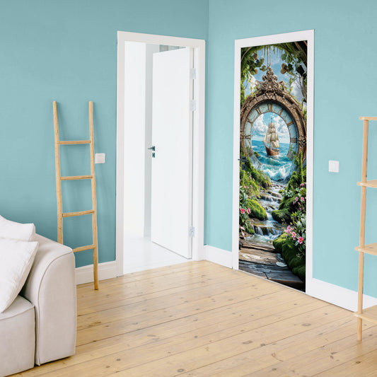 Voyage Beyond Door Decoupage