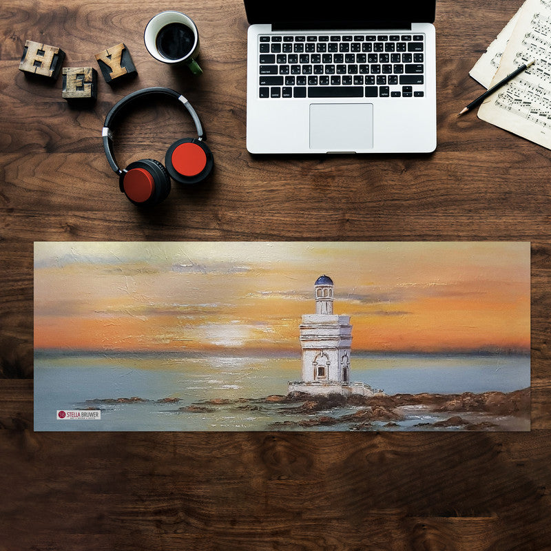 Watch Tower Sunset Desk Pad by Stella Bruwer