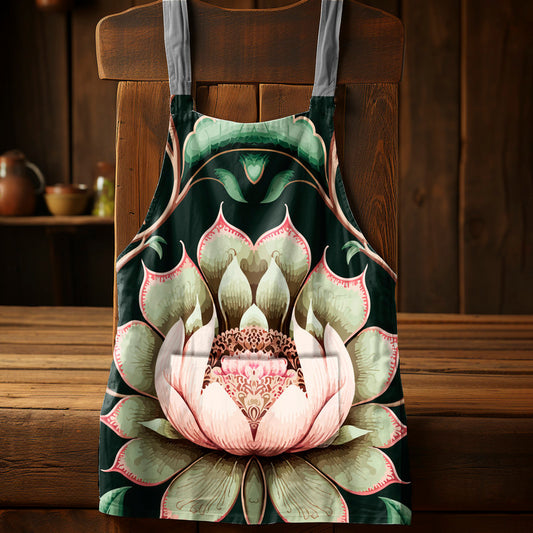 Water Lily Abstract Medium Length Apron