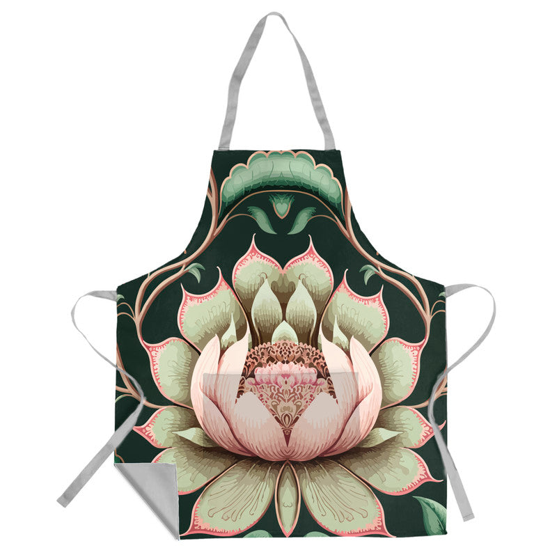 Water Lily Abstract Medium Length Apron