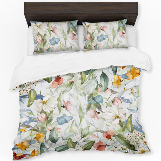 Water Painted Floral Vines Duvet Cover Set by Mark van Vuuren