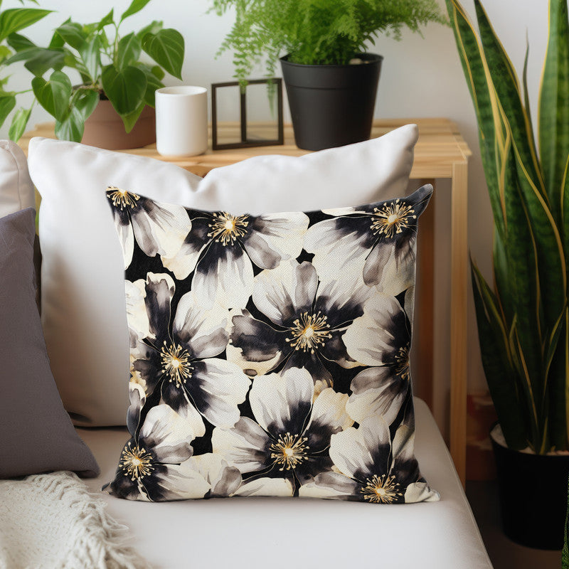 Water Painted Gold Trimmed Flower Luxury Scatter By Mark Van Vuuren