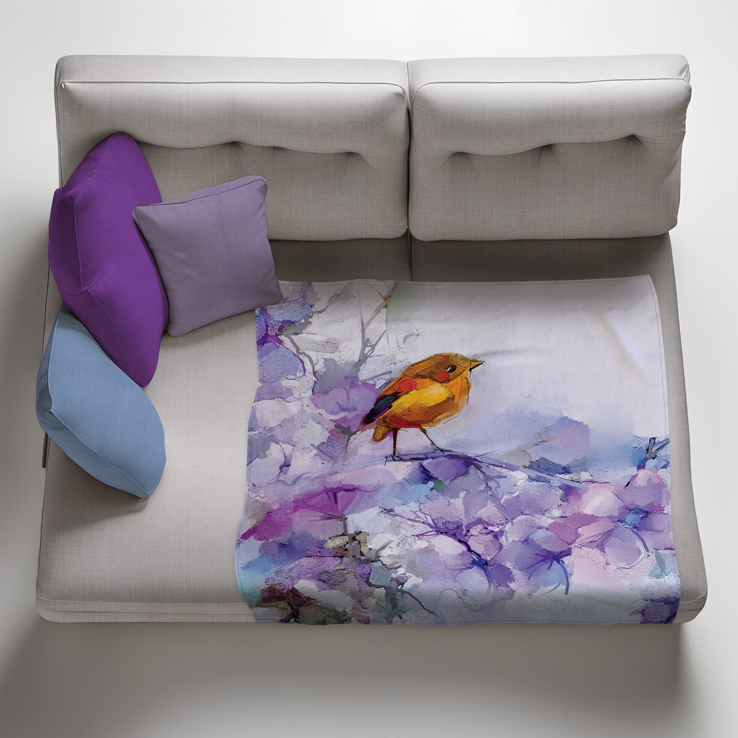 Water Painted Bird Fleece