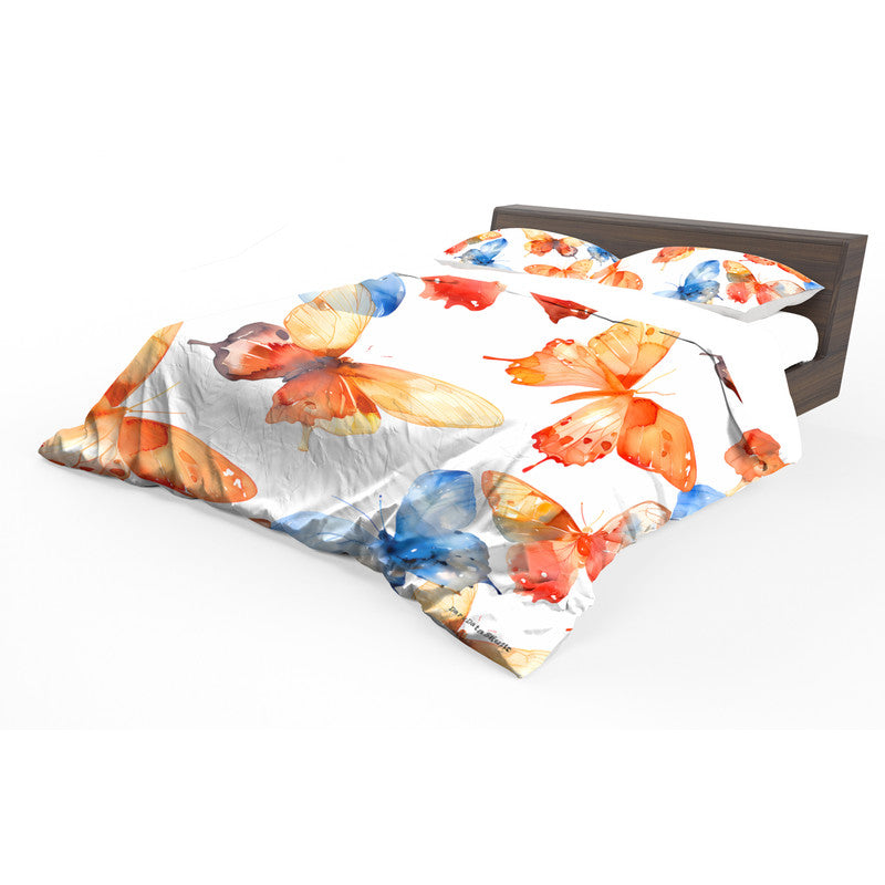 Watercolor Butterflies Duvet Cover Set by Wikus Schalkwyk
