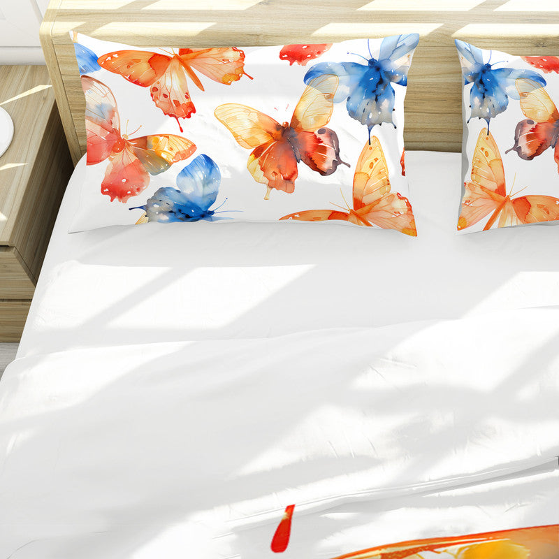 Watercolor Butterflies Duvet Cover Set by Wikus Schalkwyk