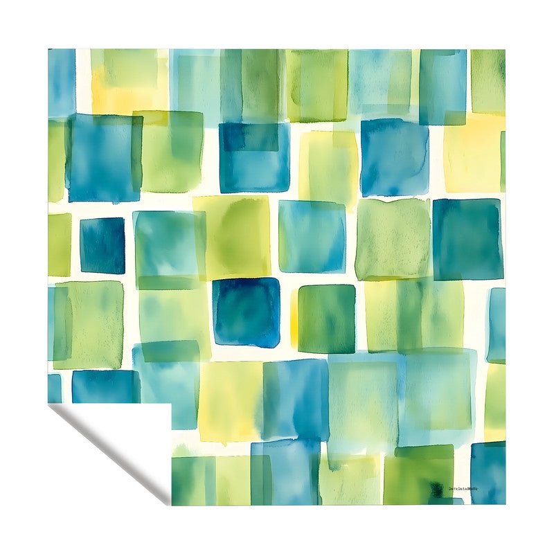 Watercolor Simple Shapes of Squares Square Tablecloth by Wikus Schalkwyk