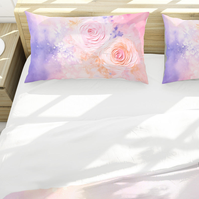 Watercolour Cloudy Rose Duvet Cover Set